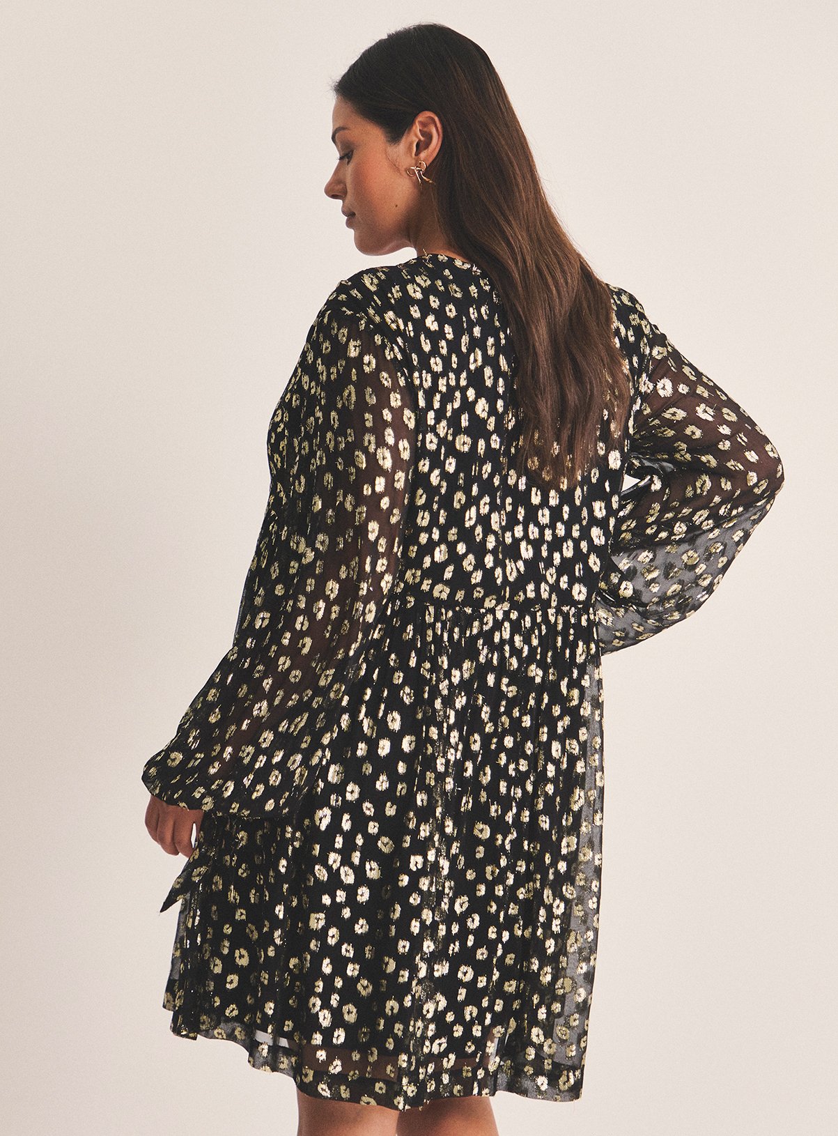 SIMPLY BE Animal Print Jacquard Smock Dress 32 - Image 2 thumbnail